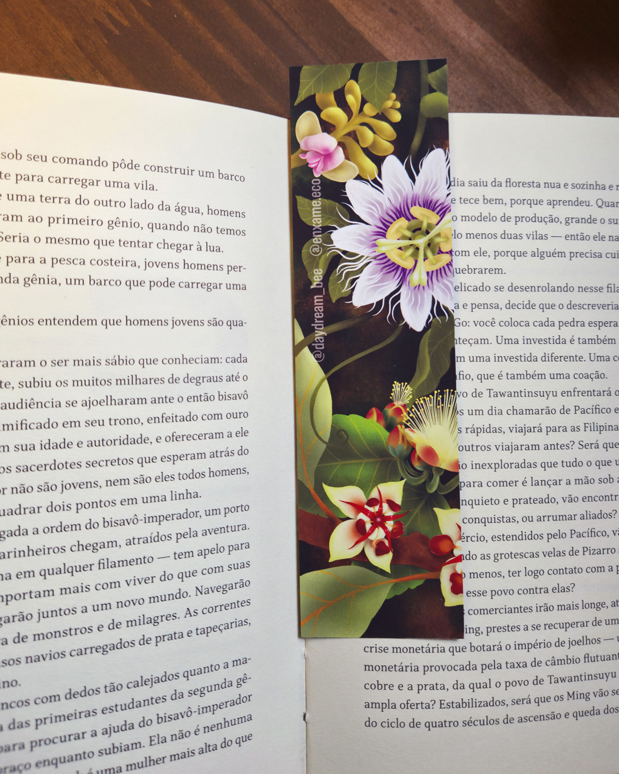 marca página flores do brasil